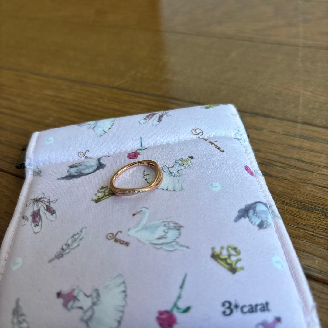 4℃ リング　k10 ピンクゴールド