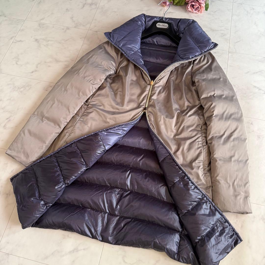 美品★ヘルノ 2way リバーシブル スタンドカラーダウンコート バイカラー42