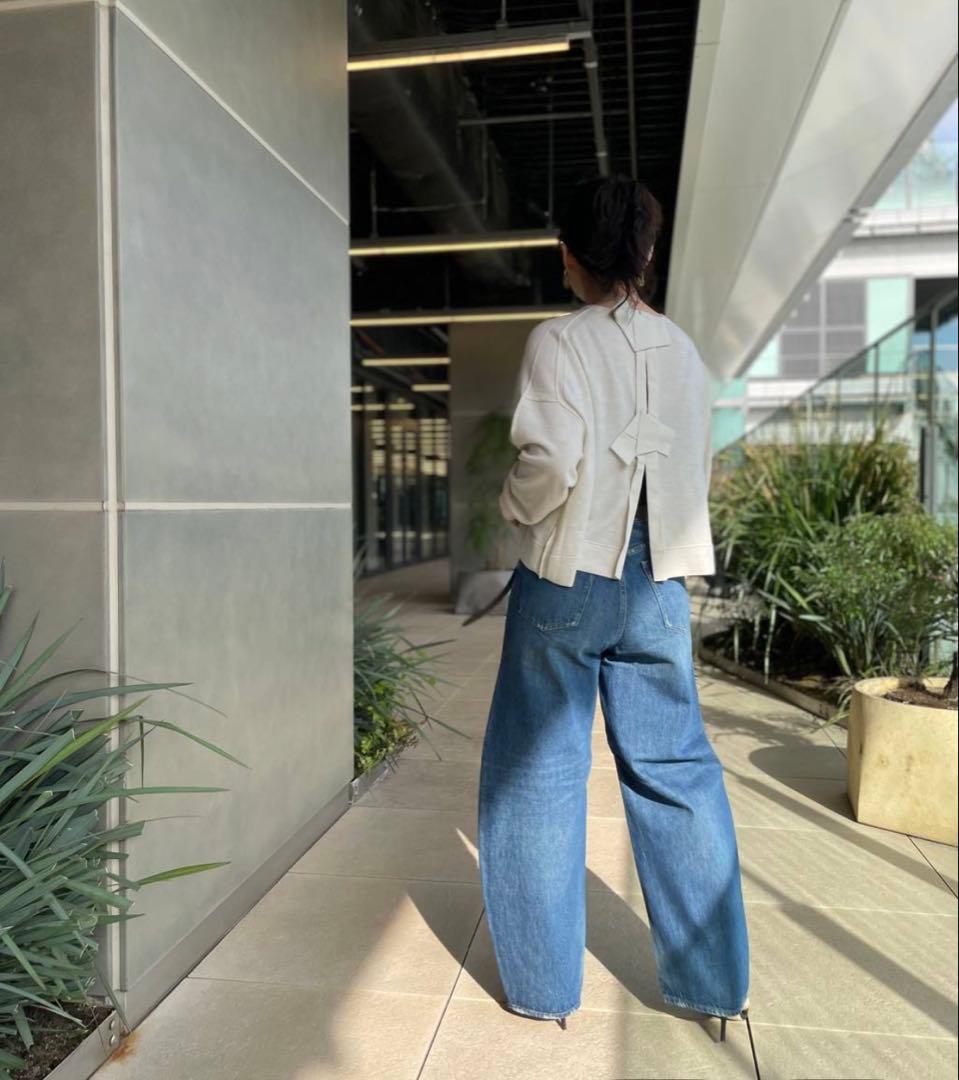 Curensology ファインウールバックリボンプルオーバー エクリュ