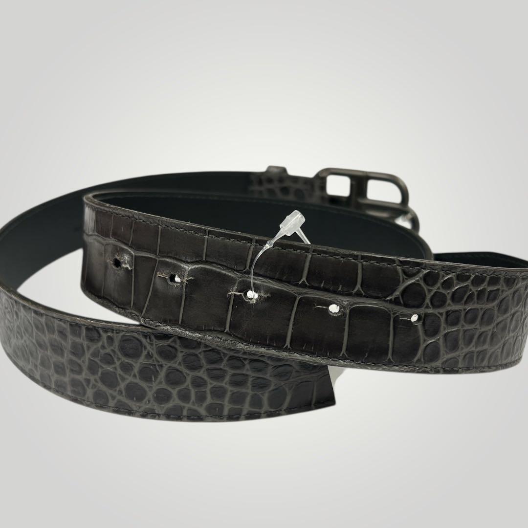 BALENCIAGA ブラック レザーベルト