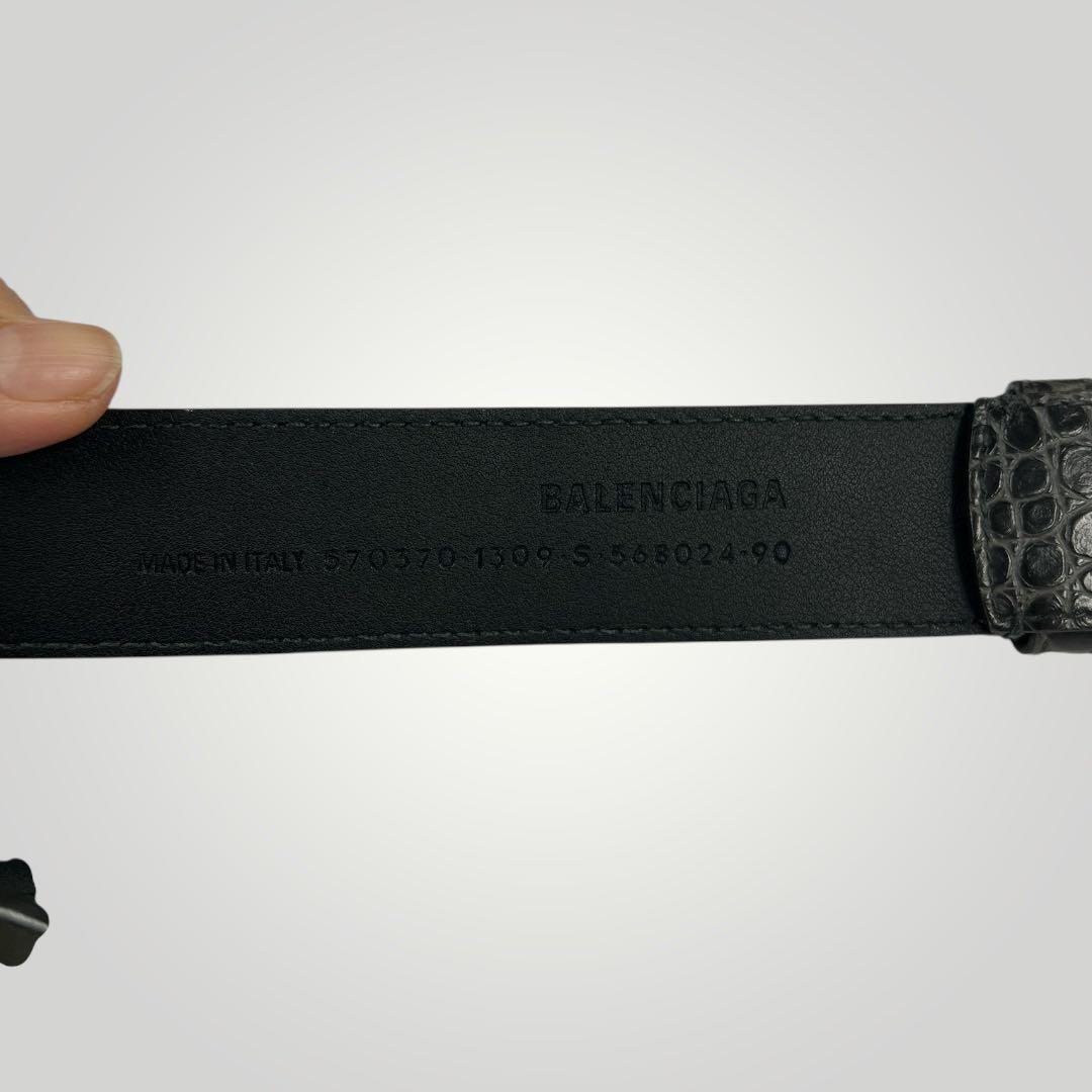 BALENCIAGA ブラック レザーベルト