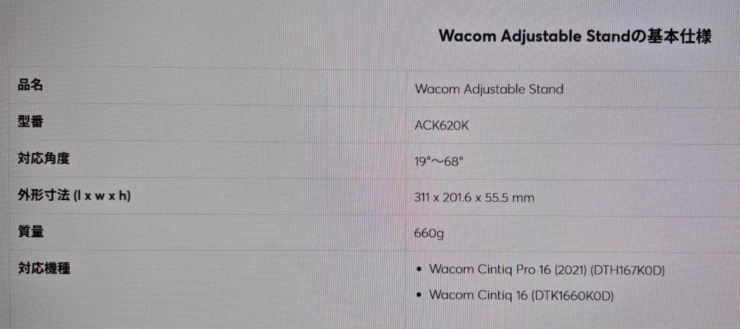 付属品の追加あり　Wacom液晶ペンタブレット Cintiq16　DTK1660