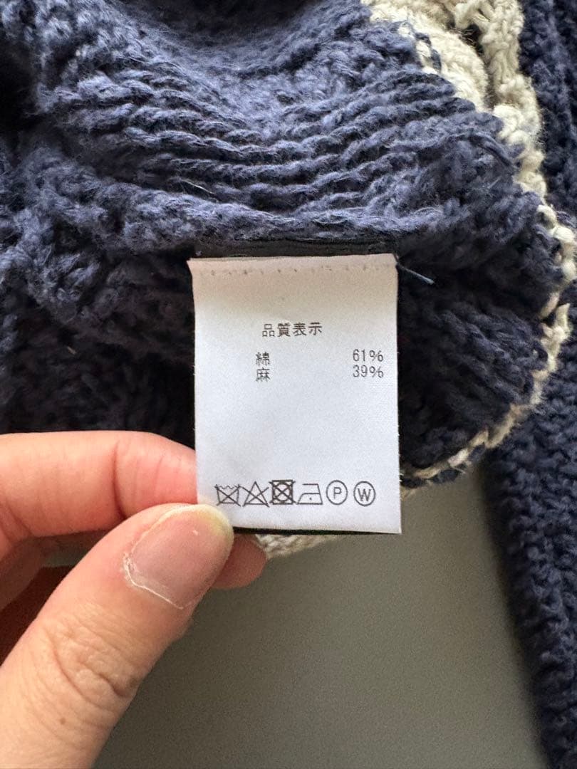 Drumohr / コットン リネン チルデンニット