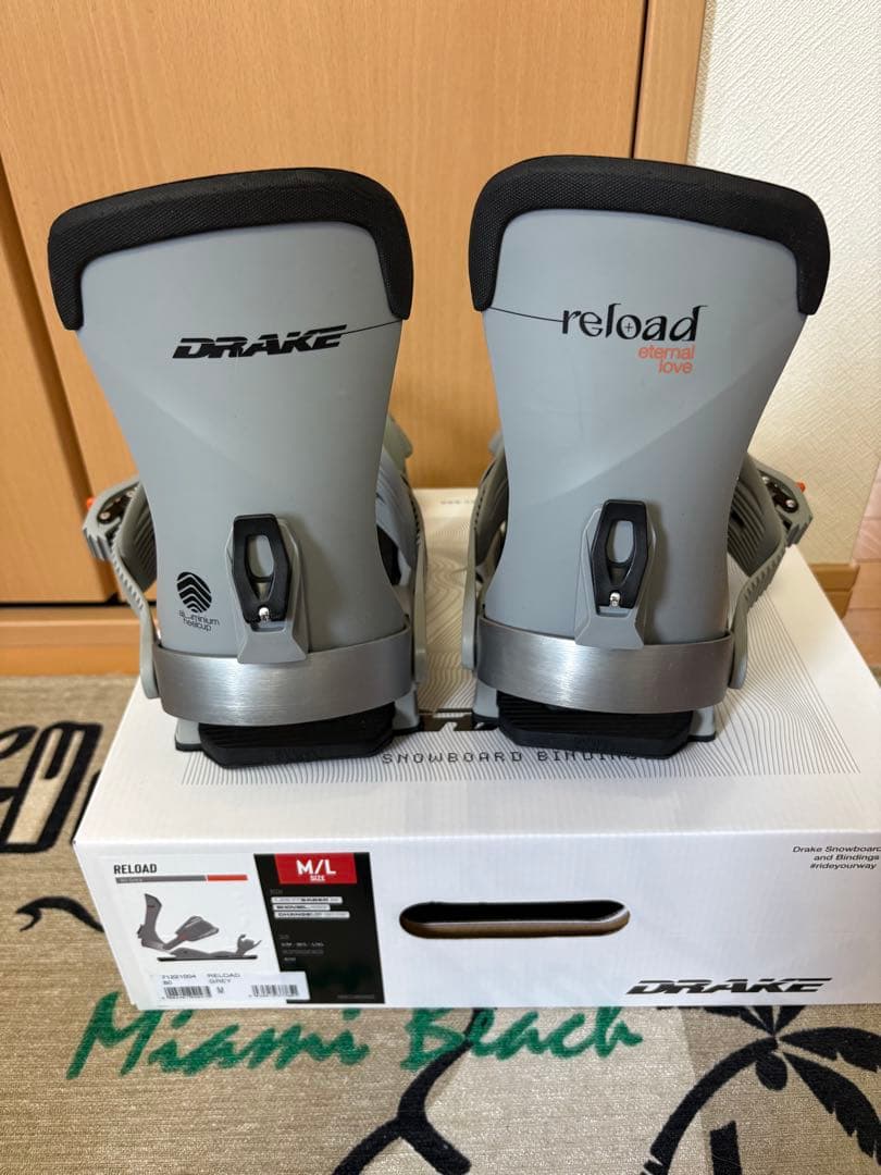 DRAKE reload ビンディング M/L グレー