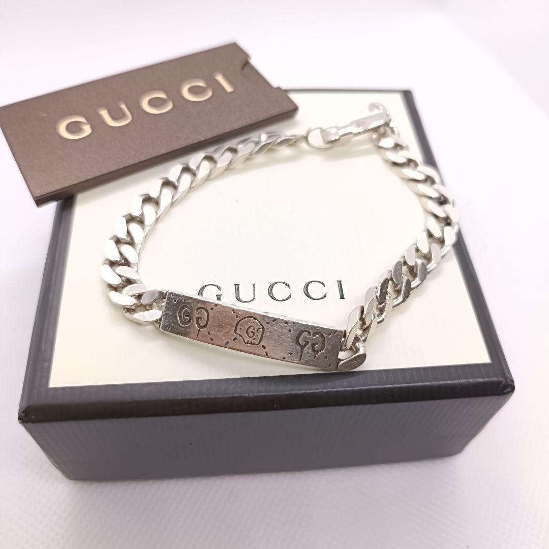 ミゾタツ様　GUCCI✨️　ブレスレット　プレート　ゴースト　925 シルバー