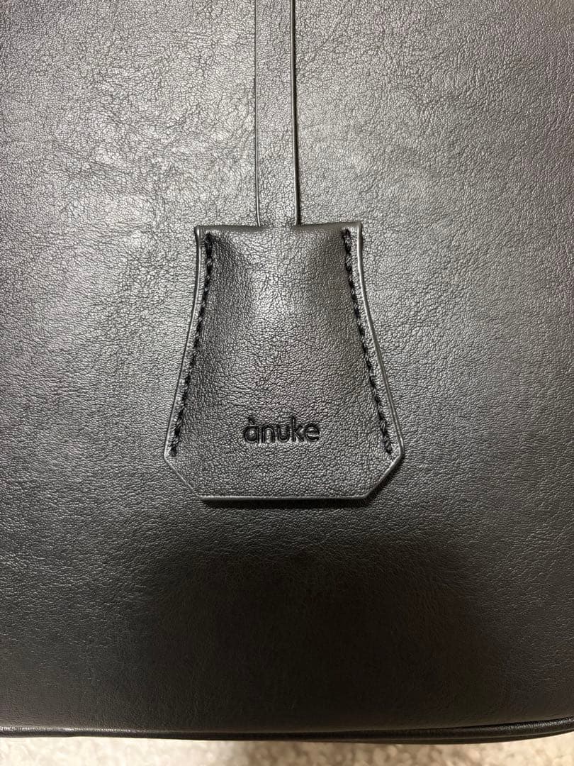 【美品】anuke Ecoleather Boston Bag ブラック