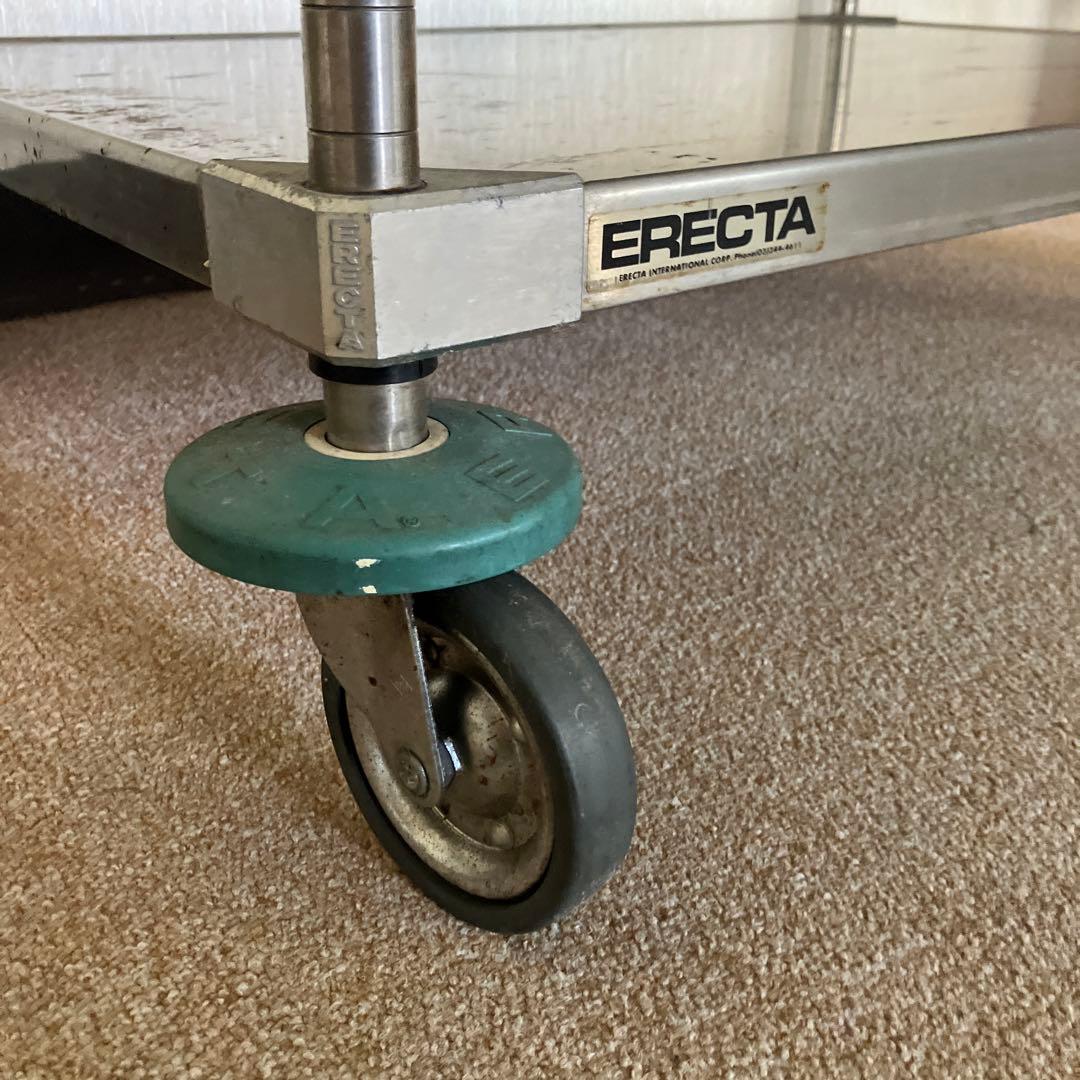 キャスター付　ERECTA エレクター ステンレススチールワゴン
