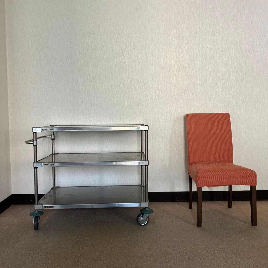 キャスター付　ERECTA エレクター ステンレススチールワゴン
