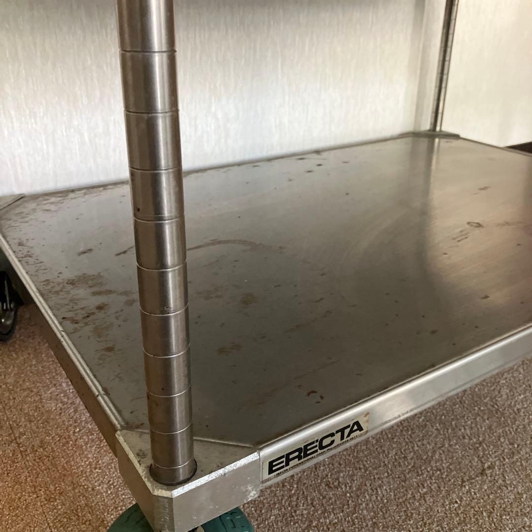 キャスター付　ERECTA エレクター ステンレススチールワゴン