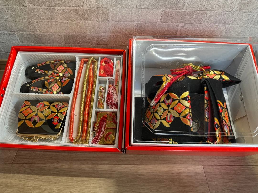 hippi‼︎!様　七五三　七歳　帯　八点セット　黒