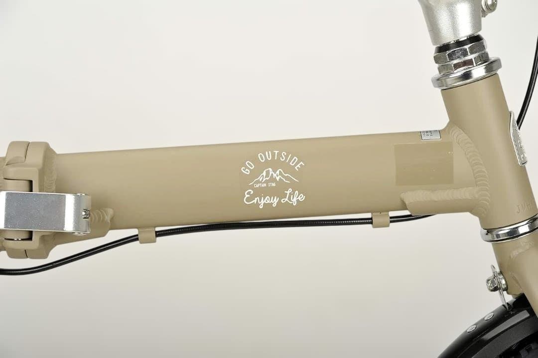 寒い久喜　16インチ 折り畳み自転車 アルミ AL-FDB161 カーキ