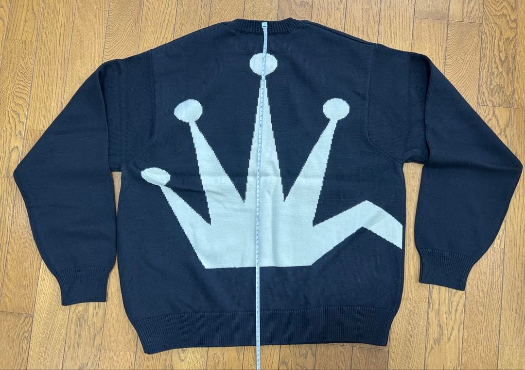 KNT　Stussy クラウン ニットセーター ブラック