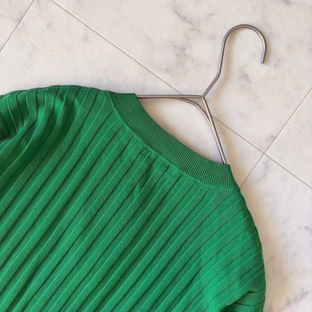 試着のみ allureville アルアバイル ニット カーディガン 緑 未使用