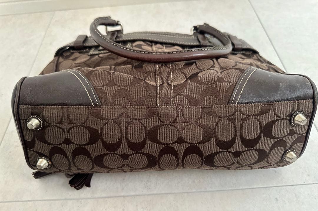 COACH コーチ トートバッグ ショルダー シグネチャー キャンバス レザー