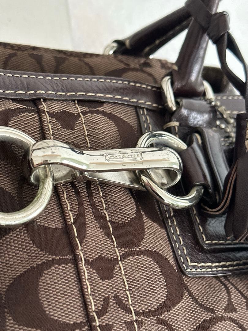 COACH コーチ トートバッグ ショルダー シグネチャー キャンバス レザー