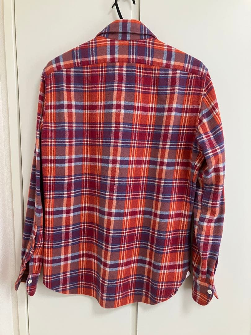 giannetto ジャンネット フランネル レッド シャツ 39/Mサイズ