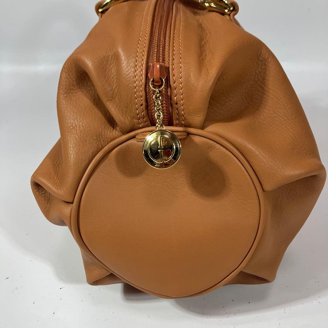 極美品グッチ ２way ボストンバッグ キャメル ブラウンGUCCI ショルダー