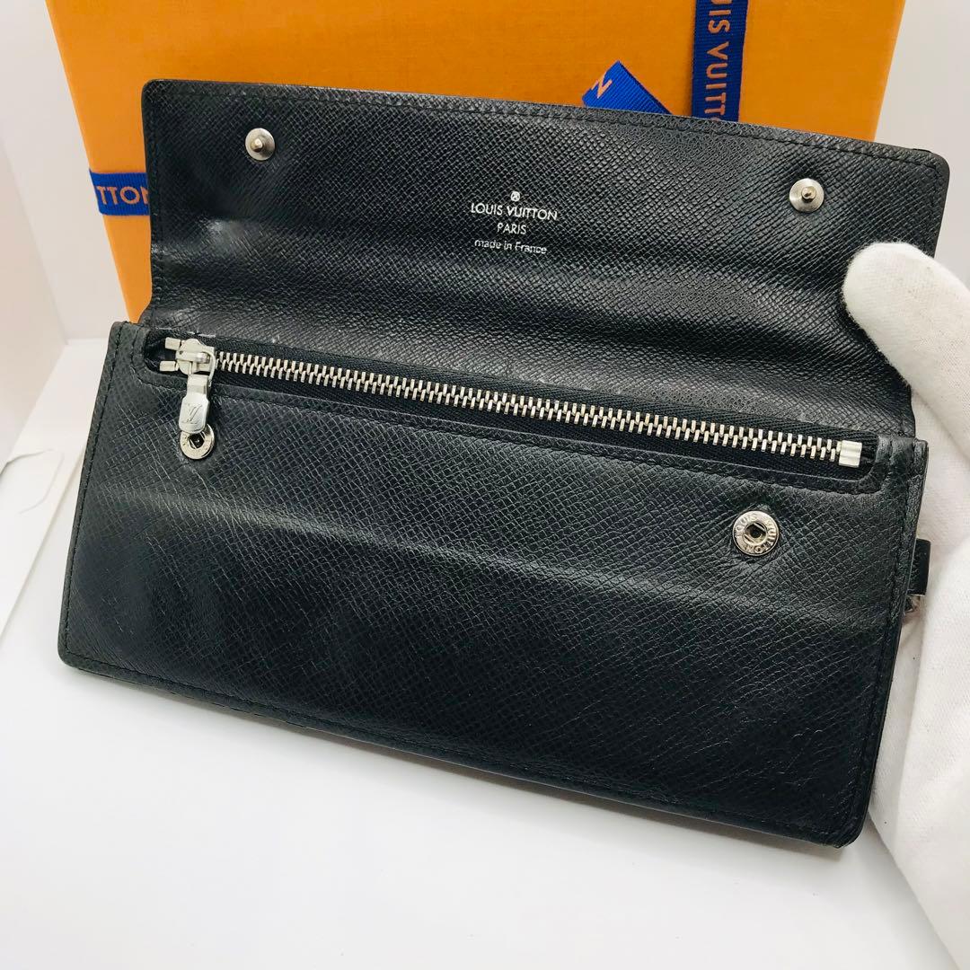 ルイヴィトン✨タイガ 黒 ポルトフォイユ アコルディオン 長財布 アルドワーズ