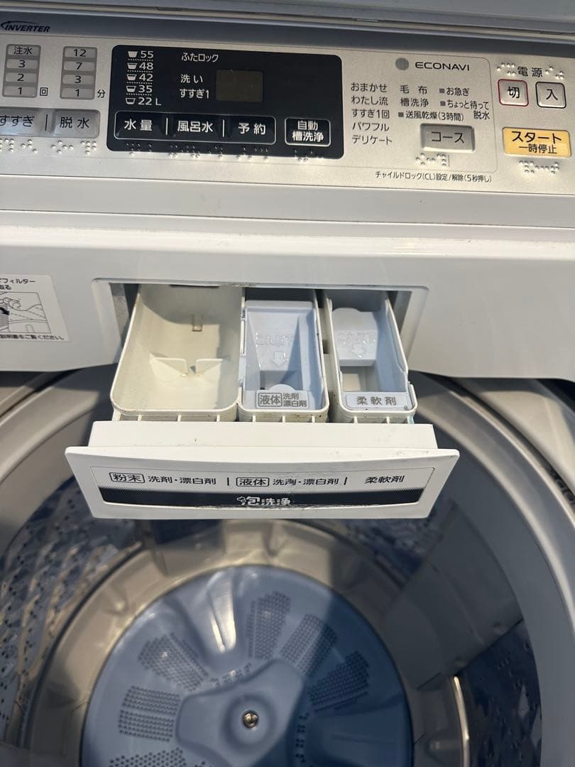 Panasonic 縦型洗濯機 NA-F8AE2 ホワイト 送料込