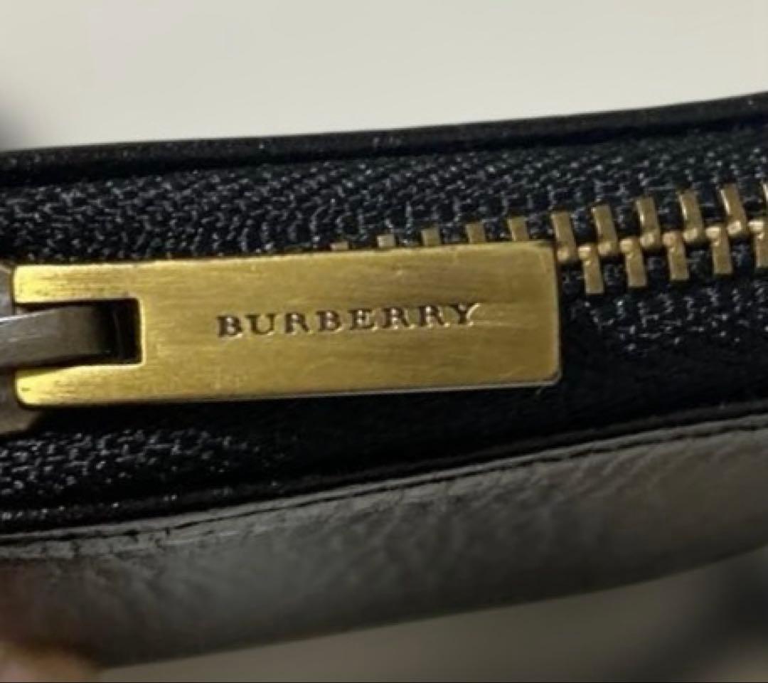 【週末お値下げ】バーバリー　ラウンドファスナー　ケース ブラック　メンズ
