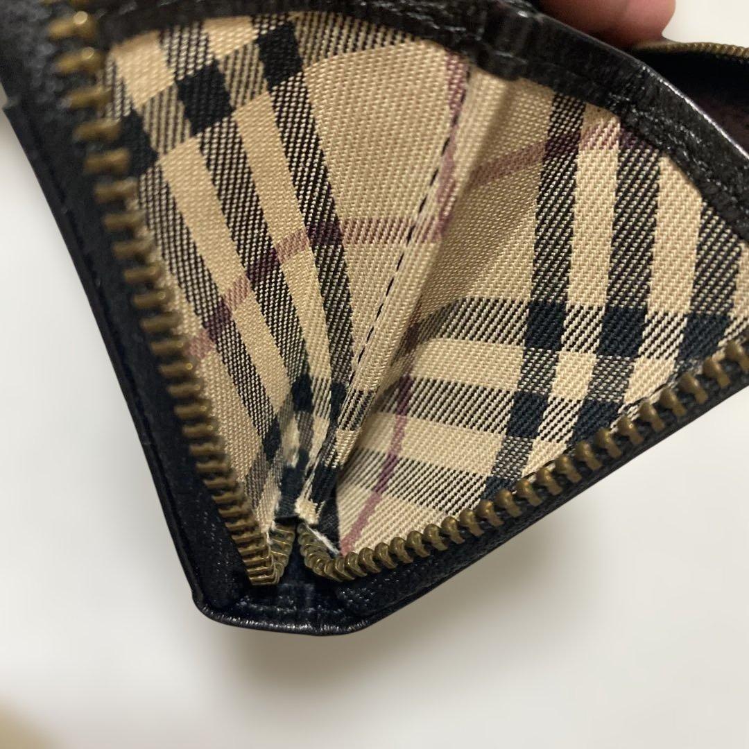 【週末お値下げ】バーバリー　ラウンドファスナー　ケース ブラック　メンズ