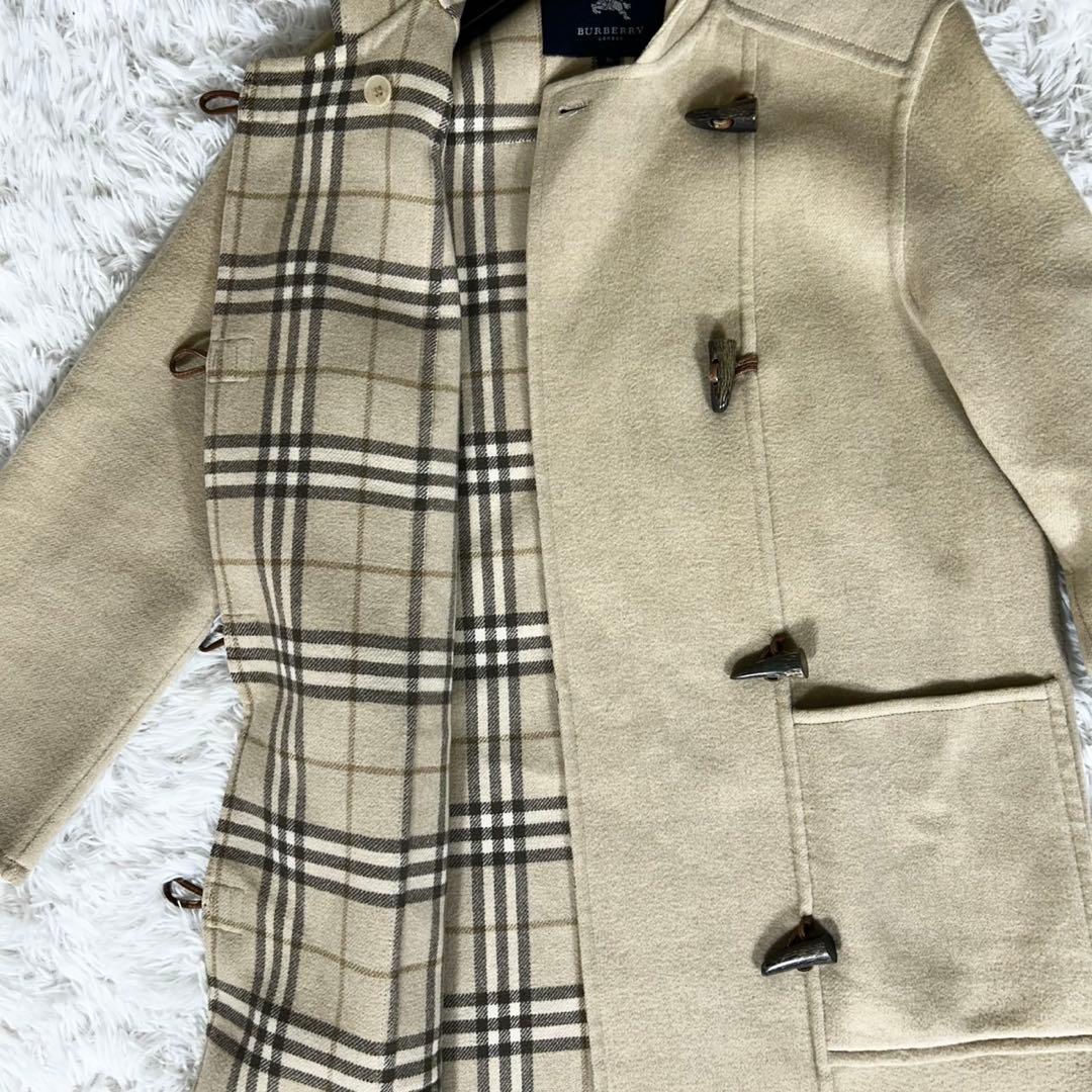 美品✨《バーバリーロンドン》カシミヤ混 ダブルフェイス フーデッドコート36
