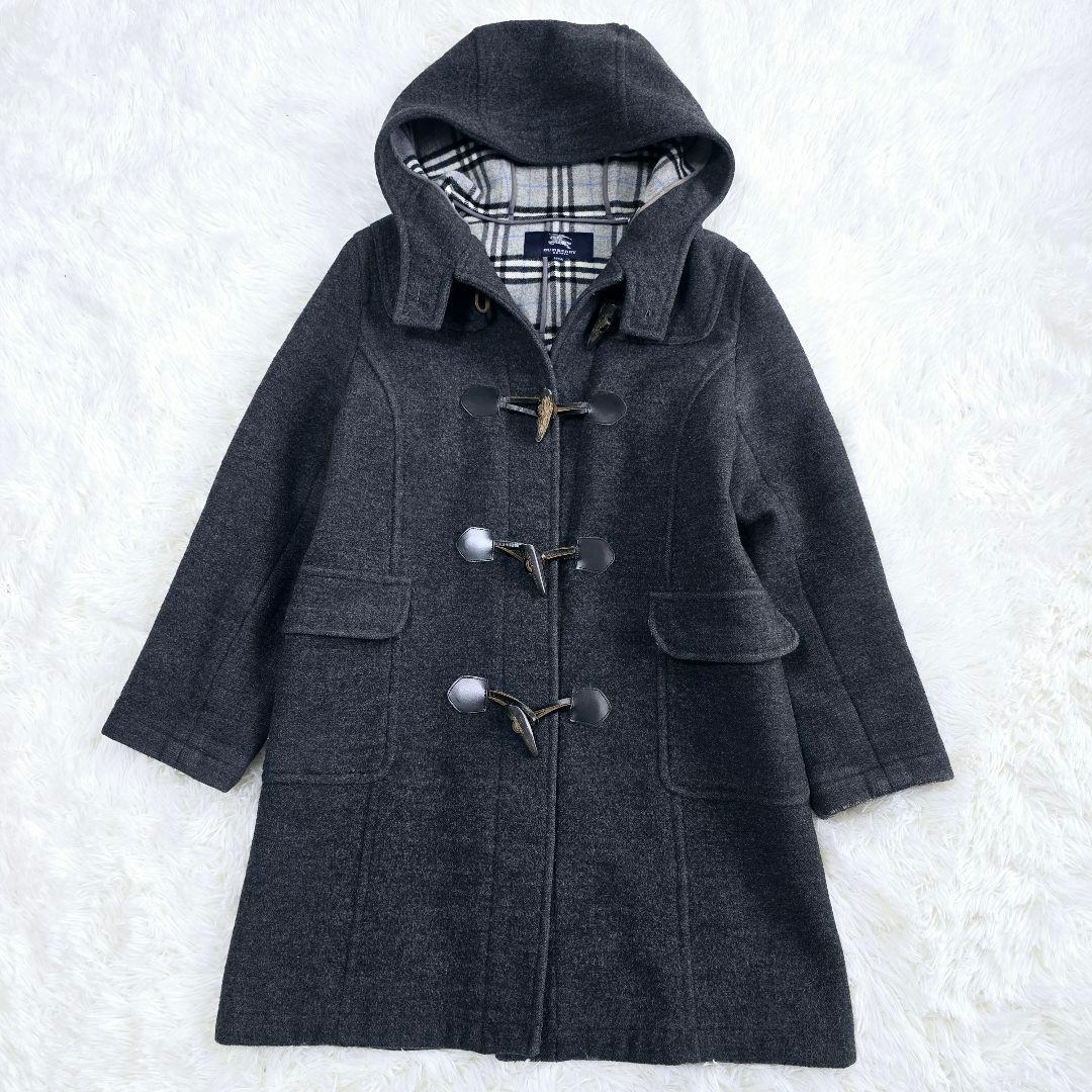 バーバリー ロンドン ノバチェック ダッフルコート グレー