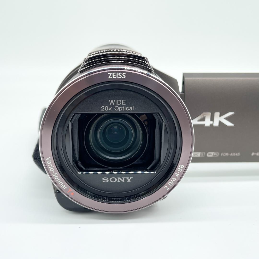 即配【美品】SONY FDR-AX45 ブロンズブラウン 4K ビデオカメラ