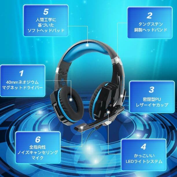 【激安】
KOTION EACH ヘッドセット ヘッドホン ゲーム用