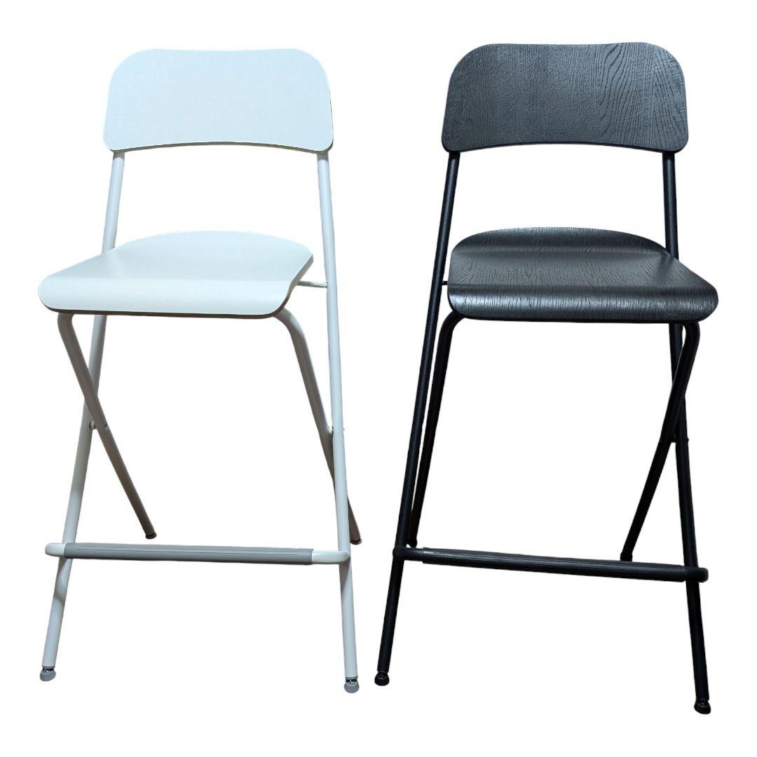 イケア フランクリン 折りたたみ イス 白 黒 モノトーン 廃盤