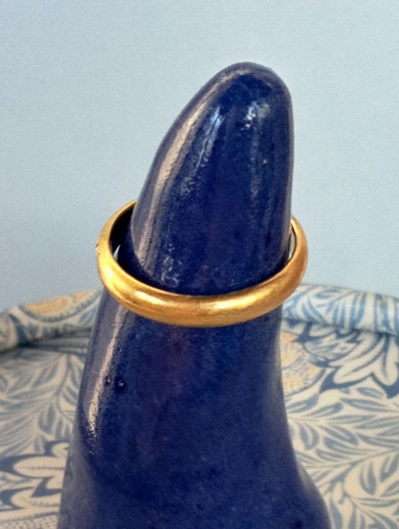 K18 yg メレダイヤ 甲丸リング 7号 2.23