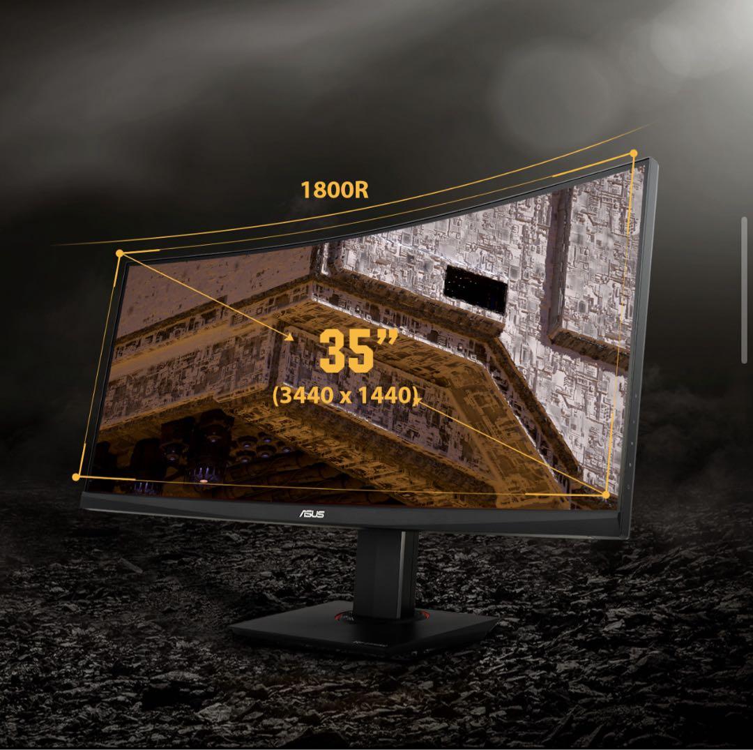 【美品】ASUS ウルトラワイドディスプレイ　35インチ　曲面　湾曲　WQHD