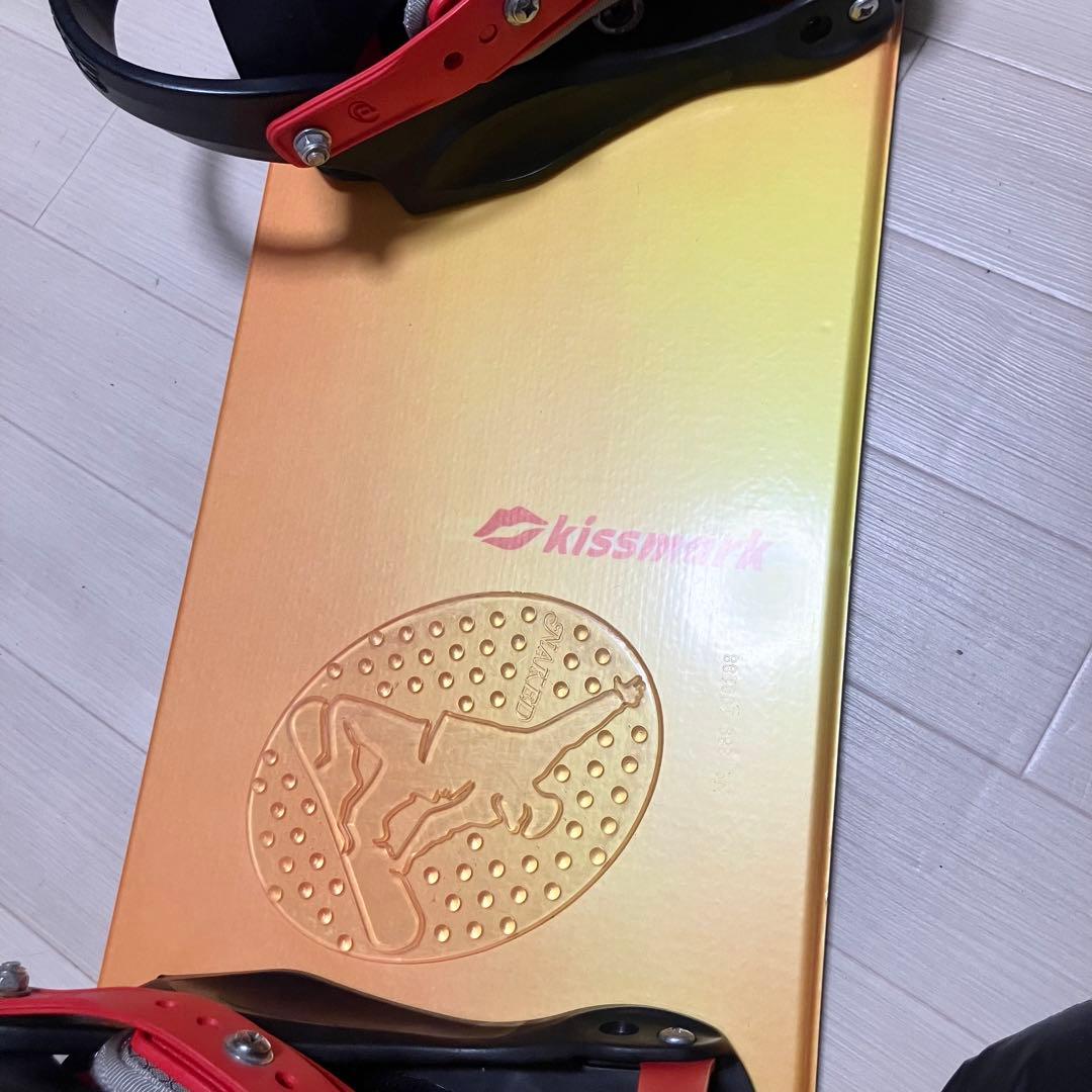 バック付/kissmarkキスマーク スノーボード148cm/DRAKEバインL