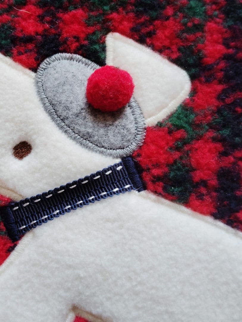 【美品】familiar ファミリア　赤・黒・チェック柄 ワンピース 80