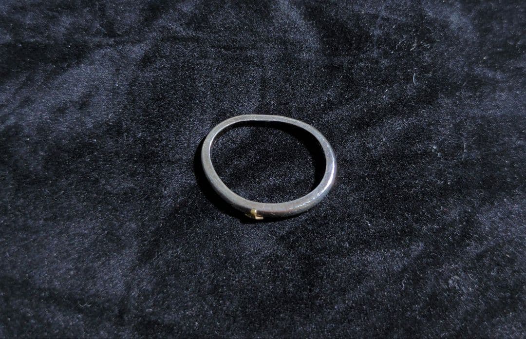 SILVER1000　K24　刻印リング　金ゴールド十字架　シルバーリング