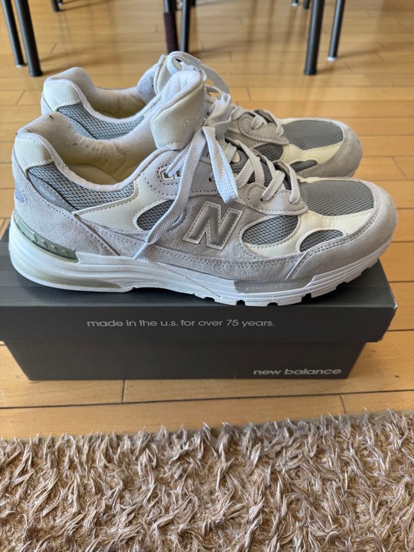New Balance 992 ホワイトグレー スニーカー 29.5cm