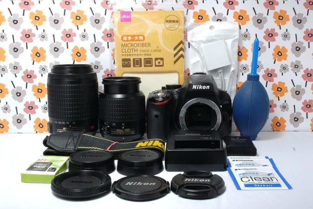 ❤Nikon D5100❤秋の行楽シーズンに❤Wレンズ❤スマホ転送OK❤美品❤