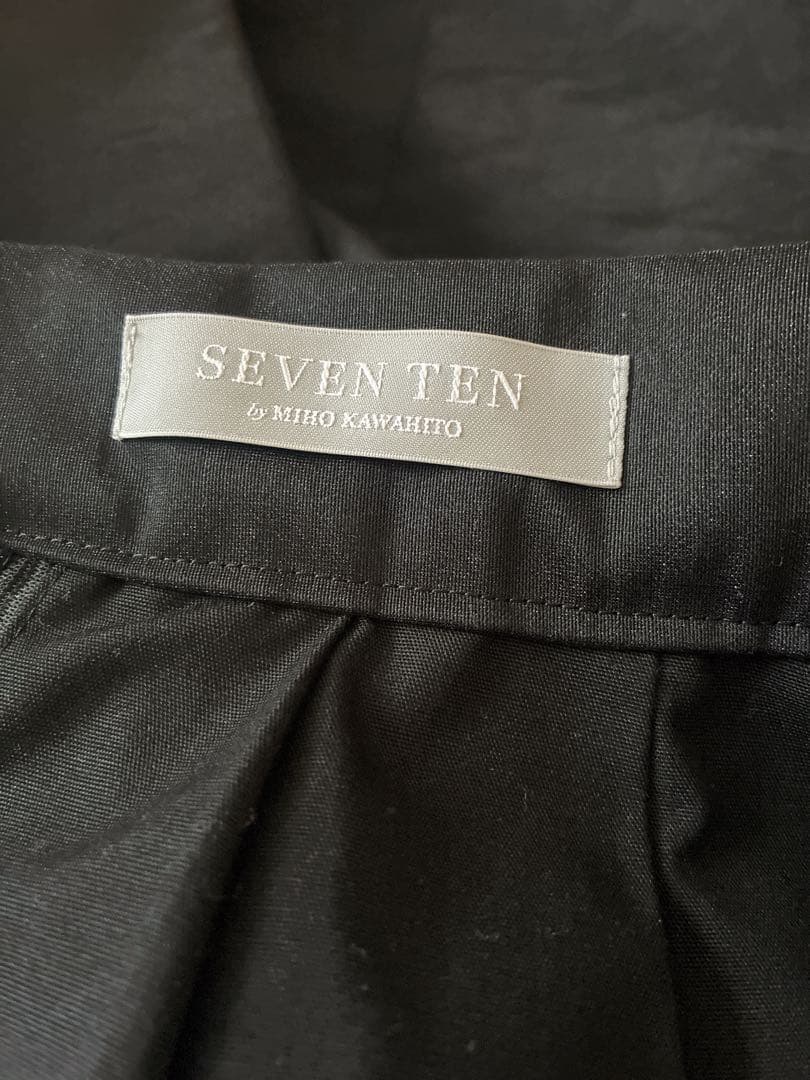 SEVENTEN オーガンジースカート（ブラック・M)