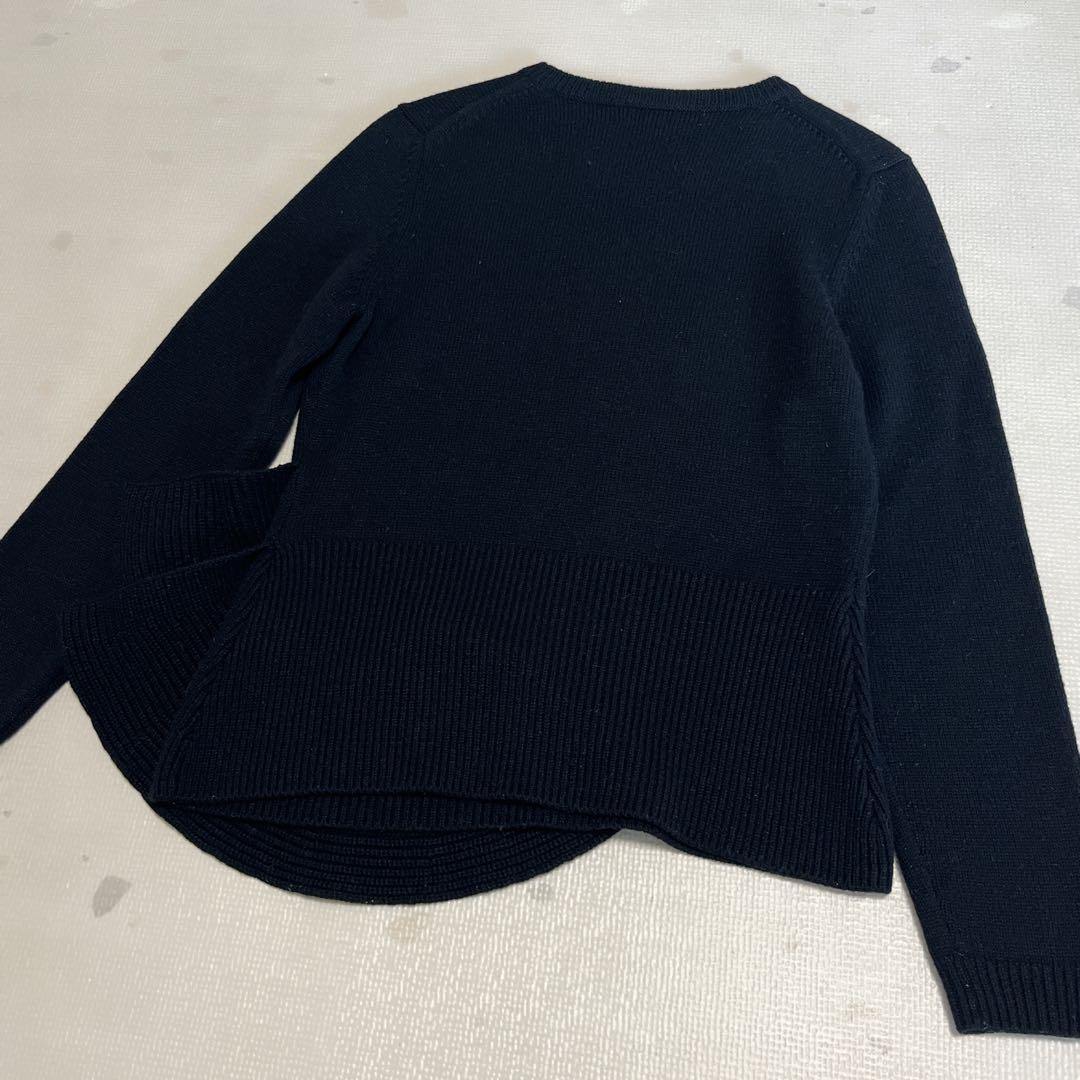 ランバンコレクション　ニット　プルオーバー　シルク　アルパカ　ブラック　40