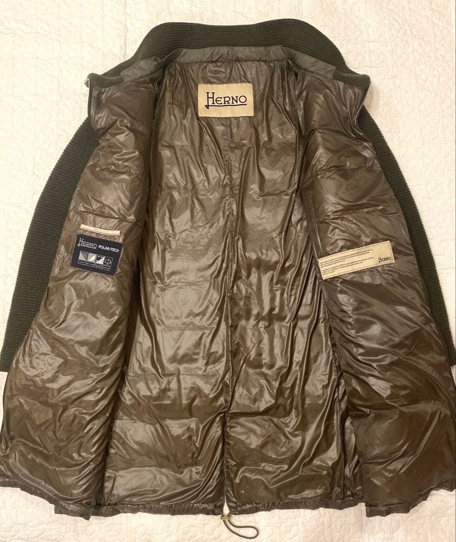 HERNO ヘルノ ニット切り替え ドッキング ダウンコート 44