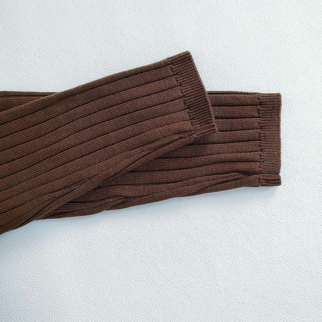 【美品】レオナール　三者混タートルネックニット　畦編み　ウールカシミヤシルク