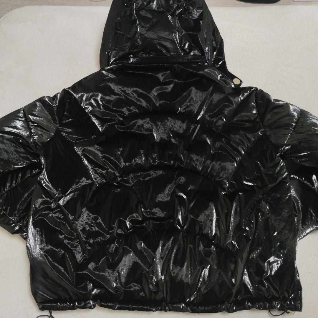 未使用★A|X★ARMANI EXCHANGE★エナメルブラックダウンジャケット