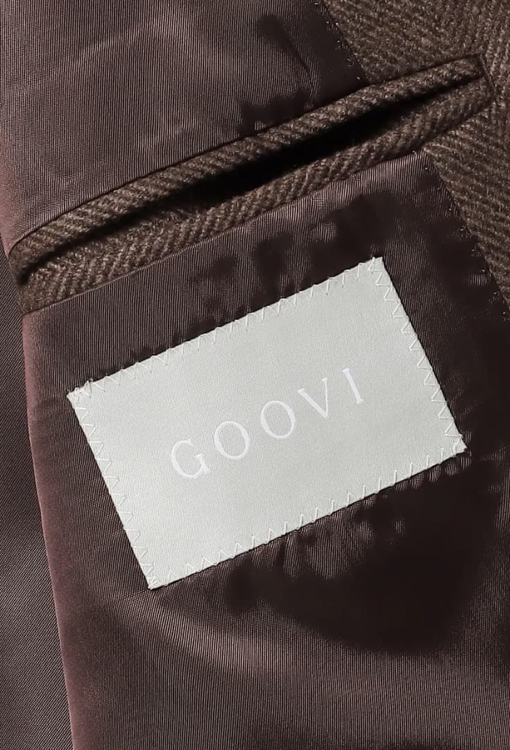 GOOVI ウールカシミヤソフトツイードシングルチェスターコート サイズ2 新作