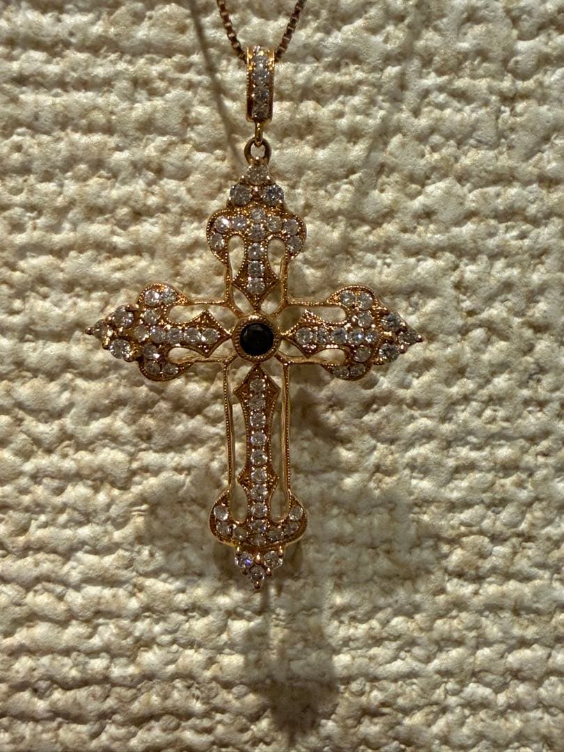 刻印有り　ダイヤクロス　k18 ネックレス 6.66g 0.8ct