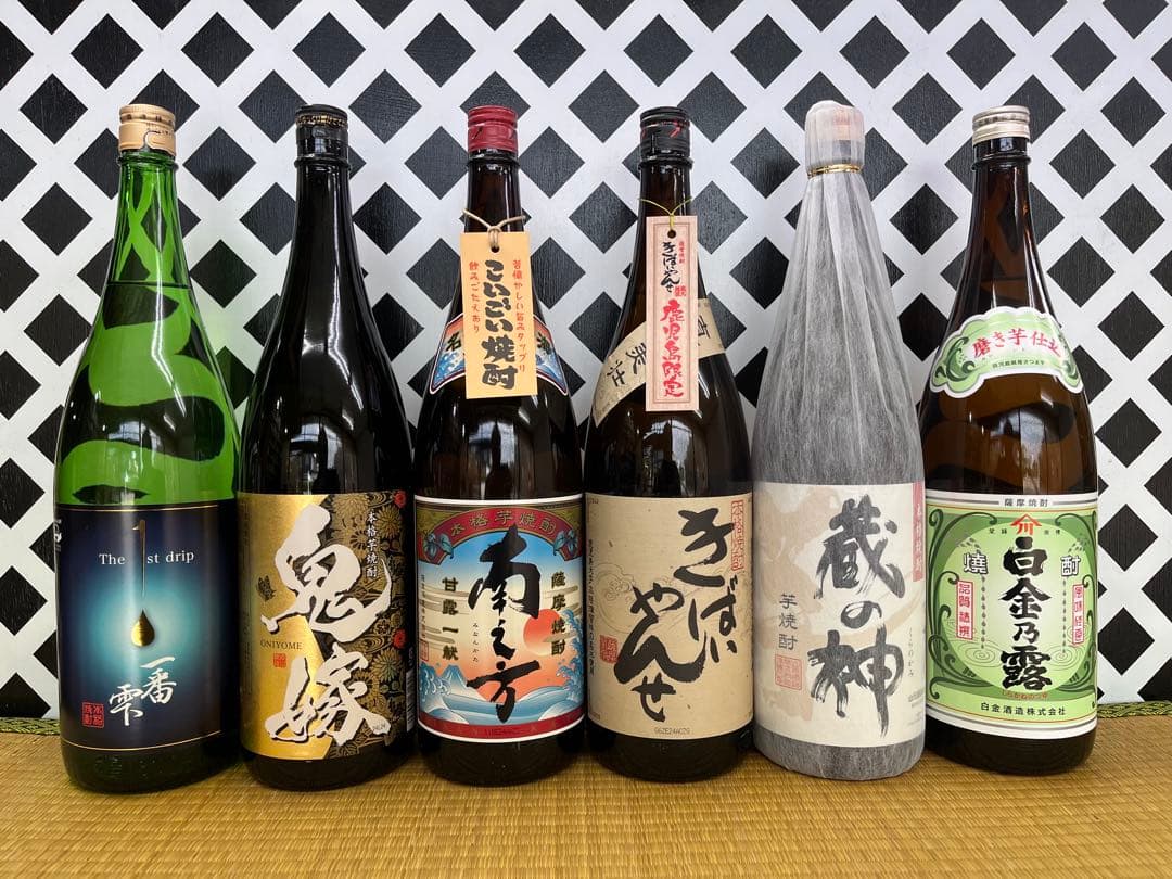鹿児島本格焼酎セット 一番雫 鬼嫁 南之方 きばいやんせ 蔵の神 白金の露