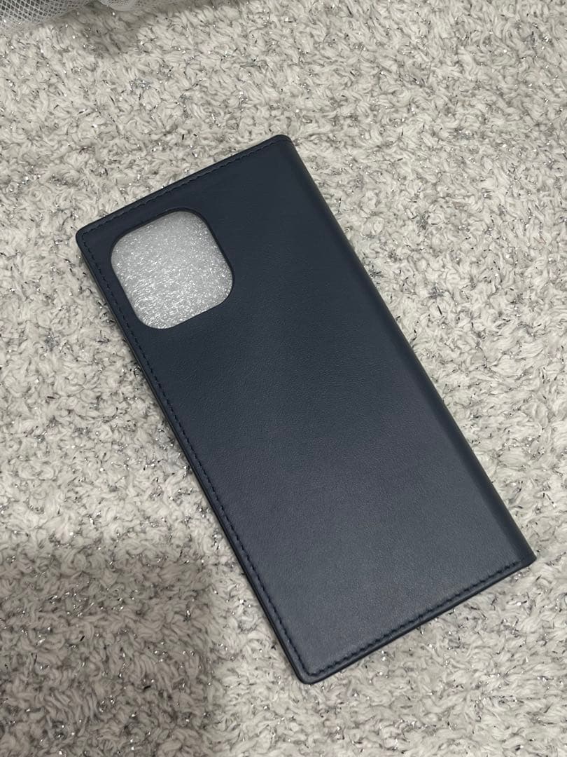 GRAMAS iPhone 12 Pro Max 手帳型ケース ネイビー