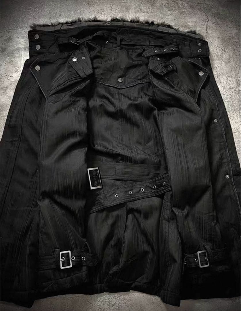 y2k グランジ ファー着きミリタリージャケット