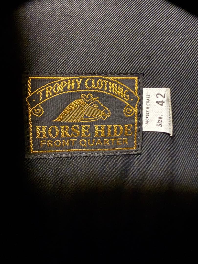 トロフィークロージング　レザジャケット　TRL-24 オリーブ　42