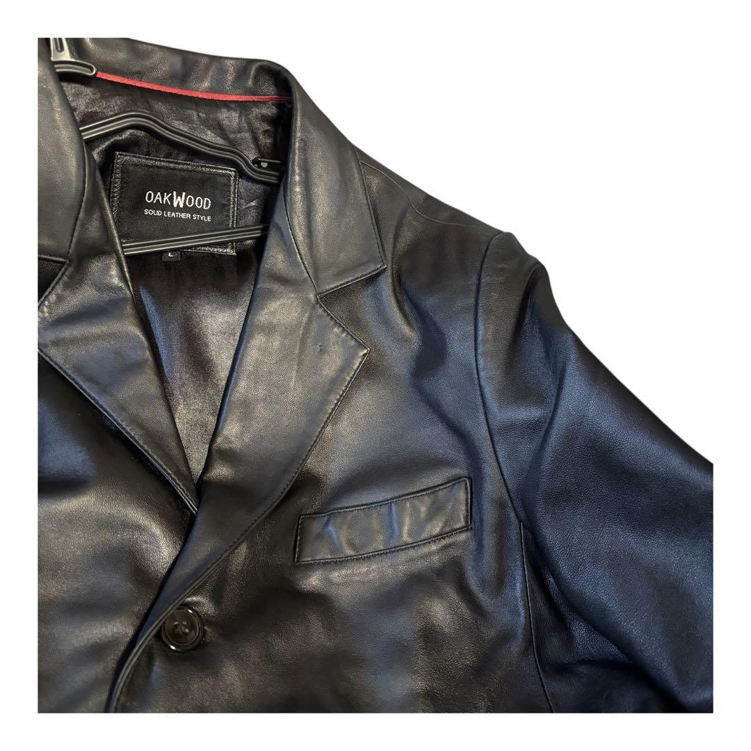 XL ヴィンテージ シープスキン　羊革　レザージャケット　　黒