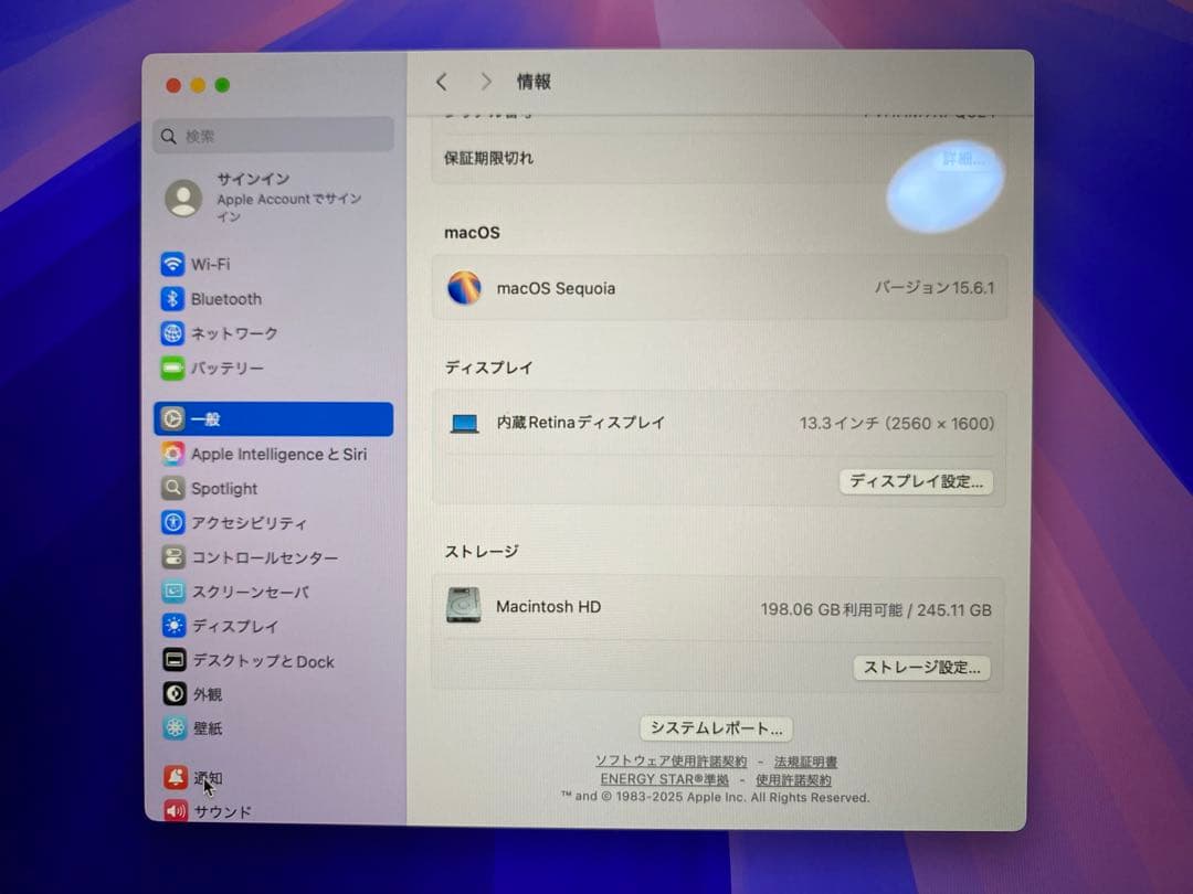 【美品】Apple MacBook Air M1 バッテリー100% 付属品◯